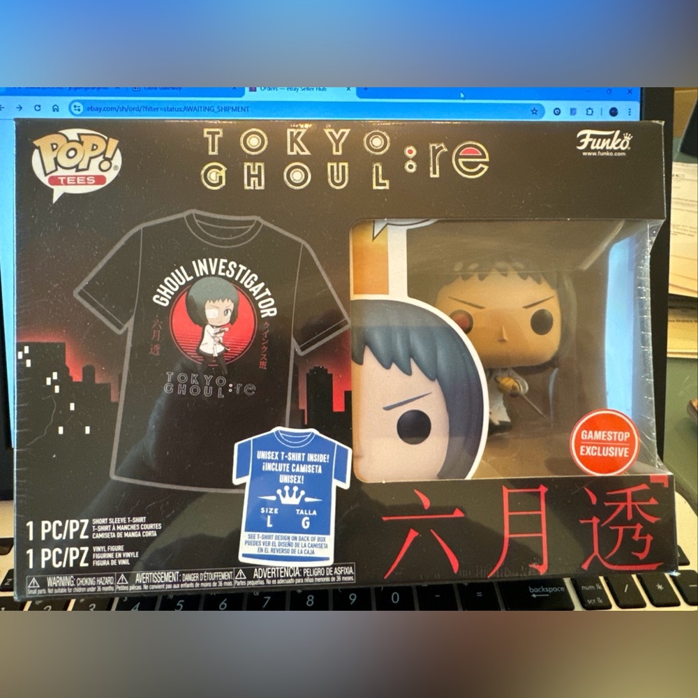 Funko POP! Tees Tokyo Ghoul Toru Mutsuki Pop And Tee Size L GameStop Exclusive
